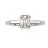 1 carat face up piecut diamond ring
