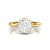 TR066 Round Invisible Set Piecut Ring