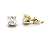 TER036 - Premium Solitaire Diamond Studs: Unique 18kt Diamond Earrings for Women and Girls