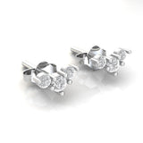 TE060 - Stylish Gold with Diamond Earrings Jewelry for Women and Girls
