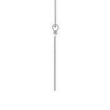 18KT White Gold Diamond Cross Unisex Pendant Necklace  side view