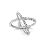 Stunning Diamond Ring Featuring Step Cut Mosaic Design
