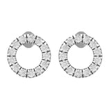 TE076 - Latest Circling Gold with Diamonds Earrings  Jewelry for Women and Girls
