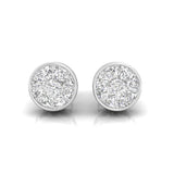 Round Diamond Earrings Studs Trinity Designer Jewel