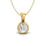 Diamond Solitaire Necklace | Bezel Necklace | Trinity Designer Jewel