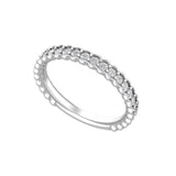 18KT Bezel set Diamond Stackable Wedding Band front