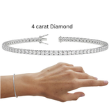 18kt white gold 4ct diamond tennis bracelet wholesale Bangkok AB065