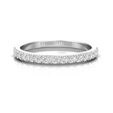 18KT Yellow Gold Diamond half Eternity Wedding Band Ring front