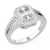 TR045 Pie-Cut Diamond Ring 18k Gold | 4 Carat Statement Diamond Ring | Trinity Designer Jewel Bangkok