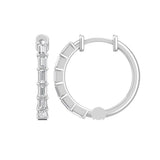 Baguette Diamond Hoop Earrings