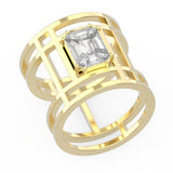 TR059 Mirage Diamond Ring Rail Band 