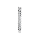 18KT Bezel set Diamond Stackable Wedding Band side