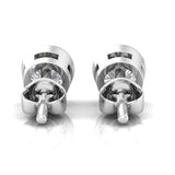 18kt gold bezel set diamond stud earrings TER037 BACK VIEW, 0.50ct natural diamonds, available in yellow white and rose