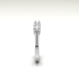 five Stone Round Diamond Anniversary Band- 0.50 cts side angle