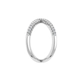 18KT White Gold Diamond Criss-Cross X Statement Ring side view