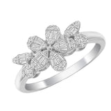 Illusion Diamond Flower Wedding Choker and Dangle Earring set