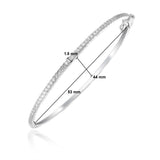 Classic Bangle with Single Line Diamonds Elegant and Timeless Design for a Touch of Sophisticated Sparkle