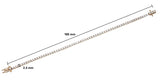 Close-up view of heavy-duty 18K gold box clasp with dual safety catches on SKU-AB053 diamond tennis line bracelet.