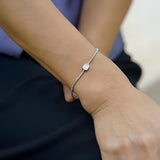 Pie-Cut Diamond Center Tennis Bracelet – Elegant Baguette & Round Diamond Designer Bracelet