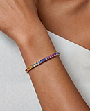 AB148 Rainbow Sapphire Bracelet 18k Rose Gold | Natural Sapphires | Trinity Designer Jewel Bangkok
