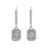Bezel Set Pie Cut Diamond Earrings with French Lever Backs Sophisticated and Secure for a Timeless Look
