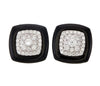 AER00005 Black Ceramic & 18kt Yellow Gold Stud Earrings with Natural Diamonds for Women