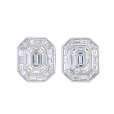 Invisible set Piecut diamond earrings