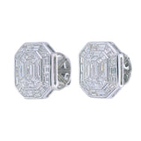 Invisible set Piecut diamond earrings