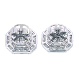 Invisible set Piecut diamond earrings