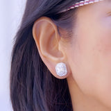 Invisible set Piecut diamond earrings