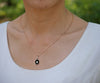 APD038 Black Ceramic Necklace in 18kt Yellow Gold with Diamonds for Women and Girls