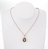 APD038 Black Ceramic & 18kt Yellow Gold Necklace with Diamonds for Women and Girls