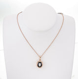 APD038 Black Ceramic & 18kt Yellow Gold Necklace with Diamonds for Women and Girls