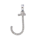Diamond Alphabet Pendant J- 18KT Gold & Natural Diamonds | Trinity Designer Jewel