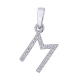Diamond Alphabet Pendant M- 18KT Gold & Natural Diamonds | Trinity Designer Jewel