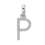 Diamond Alphabet Pendant P- 18KT Gold & Natural Diamonds | Trinity Designer Jewel