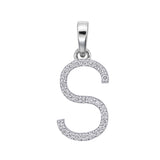 Diamond Alphabet Pendant S- 18KT Gold & Natural Diamonds | Trinity Designer Jewel