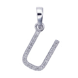 Diamond Alphabet Pendant U- 18KT Gold & Natural Diamonds | Trinity Designer Jewel