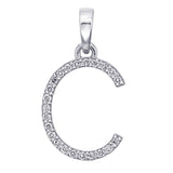 Diamond Alphabet Pendant C- 18KT Gold & Natural Diamonds | Trinity Designer Jewel