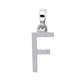 Diamond Alphabet Pendant F- 18KT Gold & Natural Diamonds | Trinity Designer Jewel