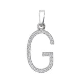 Diamond Alphabet Pendant G- 18KT Gold & Natural Diamonds | Trinity Designer Jewel