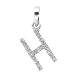 Diamond Alphabet Pendant H- 18KT Gold & Natural Diamonds | Trinity Designer Jewel