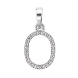 Diamond Alphabet Pendant O- 18KT Gold & Natural Diamonds | Trinity Designer Jewel