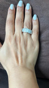 5 Stone Piecut Diamond Ring with Invisible Setting for Women and Girls