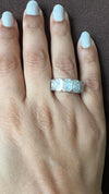 Invisible Set 5 Stone Piecut Diamond Ring for Women