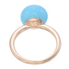 Exquisite 18kt Gold Ring with Turquoise Inlay and Diamond Accents for Women
