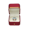 Luxurious 18kt Pink Gold Dual Ring with Blue Ceramic and Diamond Enhancer for Women and Girls

