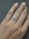AR1404 Wrap Around Diamond Ring | Dual Marquise & Baguette Channel | 0.70ct | 18kt White Gold ON HAND