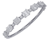 Pie Cut Diamond Hard Bracelet | Geometric Diamond Bangle | Custom Fine Jewelry Manufacturing 9kt–18kt Gold