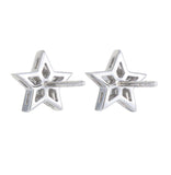 Bezel Set Star Diamond Earrings Timeless Sparkling Design with a Touch of Celestial Elegance